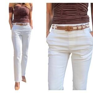 Flog Women’s Nansi White Pull On Pants with pockets Size 26
